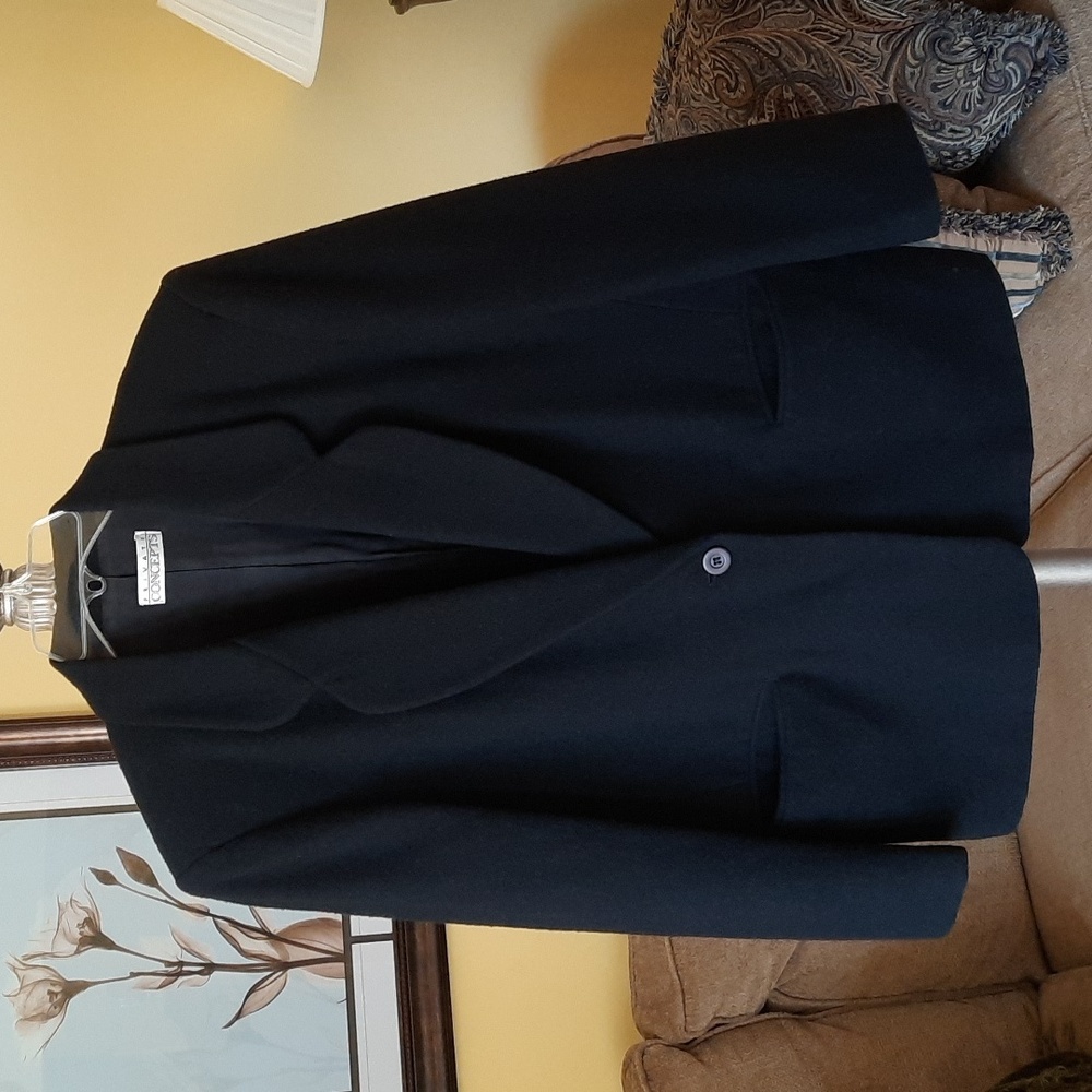 Women's Private Concepts Vintage Black Wool Blazer